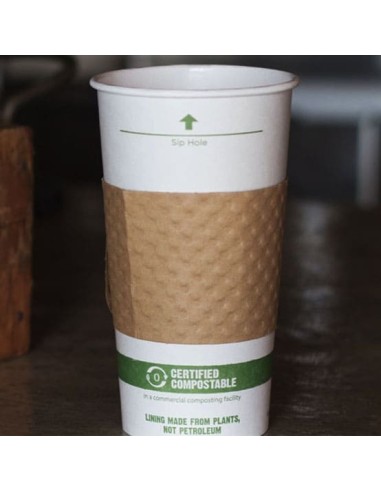 Recycled Hot Cup Sleeve - Kraft - Fits 8oz Cup...