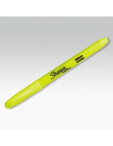 Sharpie 27025 Accent Fluorescent Yellow Chisel Tip Pocket Style Highlighter - 12/Pack