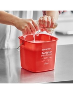 3 Qt. Red Sanitizing Pail 2