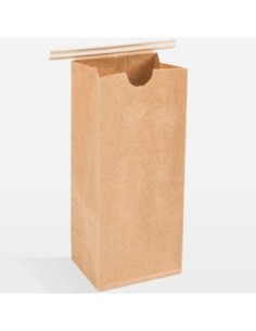1/2 lb. Brown Kraft Paper Coffee Bag with Reclosable Tin...