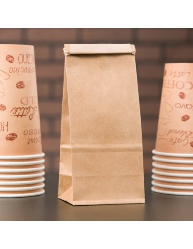 1/2 lb. Brown Kraft Paper Coffee Bag with...