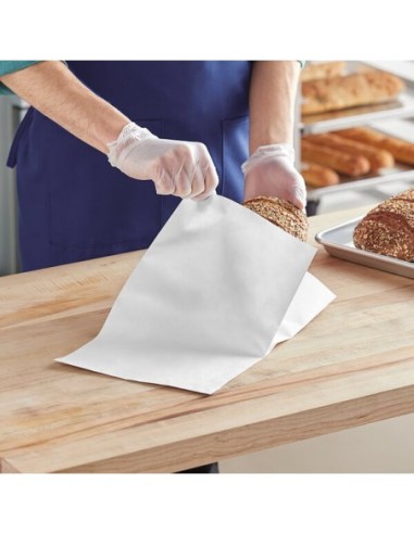 8 1/2" x 4 1/2" x 14" White Bread Bag - 1000/Case