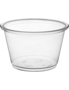 Dart Solo 4 oz Clear Plastic Souffle Cup / Portion Cup -... 2