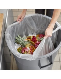 58 Gallon Clear Garbage Bag 1.25 Mil 100 count 2