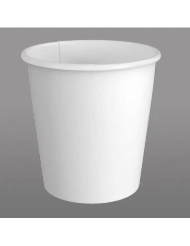 8 oz. Tall White Poly Paper Hot Cup - 1000/Case