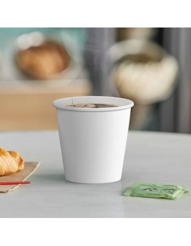8 oz  White Paper Hot Cup - 1000/Case