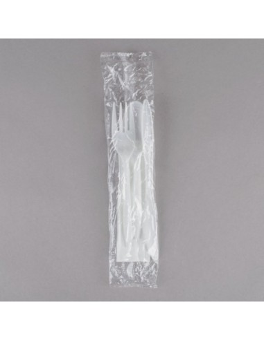Medium Weight White Wrapped Plastic Cutlery 4...