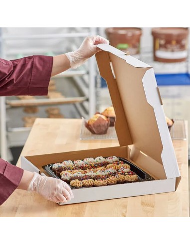 10″ x 10″ x 2″ White Customizable Corrugated...