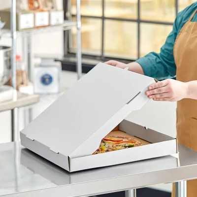 16" x 16" x 2" Customizable White Corrugated Plain Pizza... 2