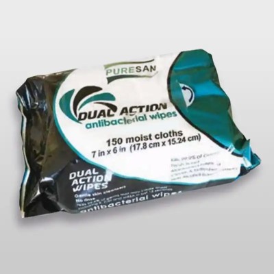 Puresan Lemon 7X6IN Wipe Antibacterial Hand Sanitizer 150...