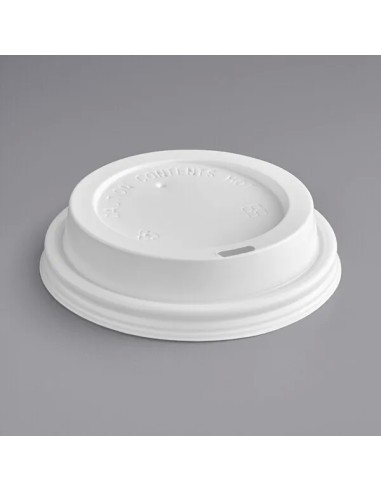 White Hot Paper Cup Travel Lid  8 oz. Squat Cups - 1000/Case