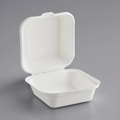 Compostable Sugarcane Take-Out Container 6″ x 6″ x 3″... 2