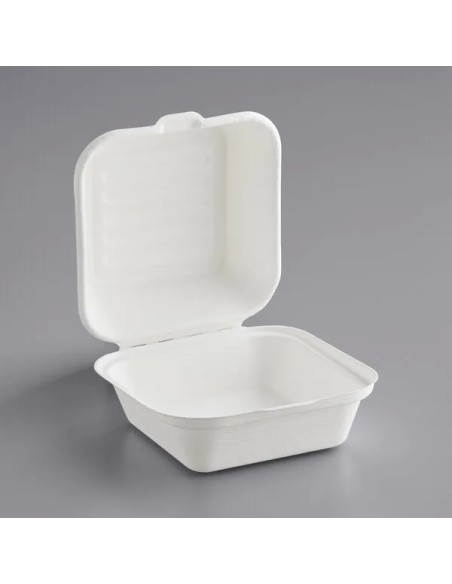 Compostable Sugarcane Take-Out Container 6″ x 6″ x 3″  500/Case
