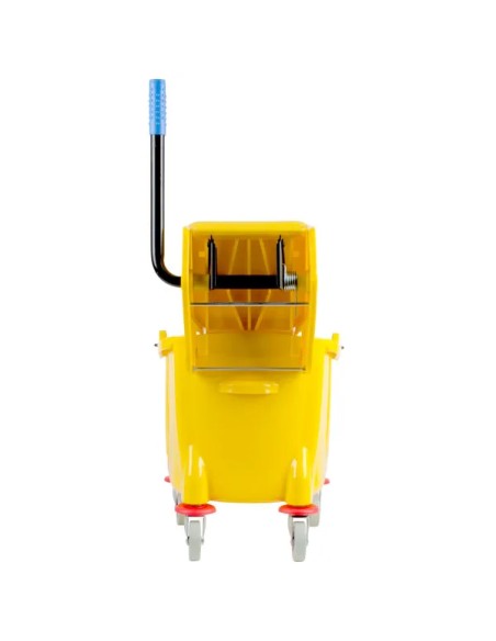 Rubbermaid FG758088YEL WaveBrake® 35 Qt. Yellow Mop Bucket with Side Press Wringer