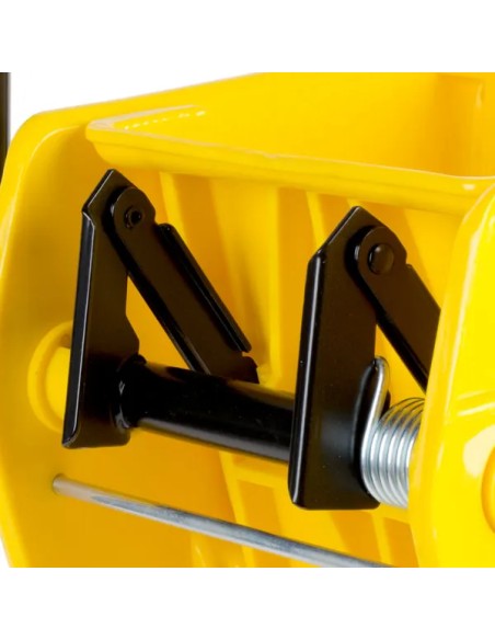 Rubbermaid FG758088YEL WaveBrake® 35 Qt. Yellow Mop Bucket with Side Press Wringer