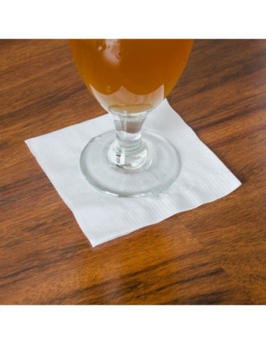 1-Ply White Beverage Cocktail Napkins 4000/Case