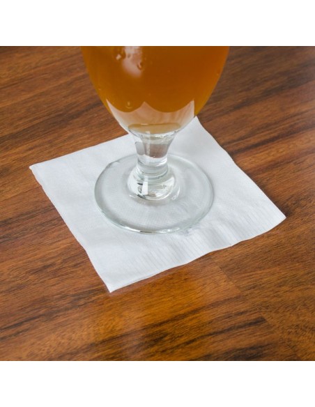 1-Ply White Beverage Cocktail Napkin 4000/Case