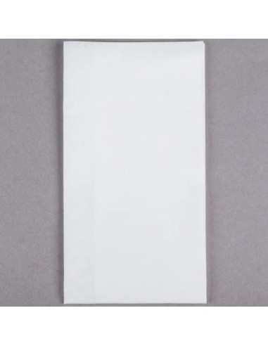 Linen-Feel White 1/6 Fold Guest Towel Napkin–...