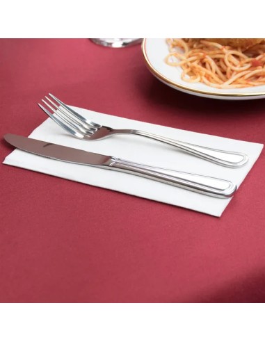 Linen-Feel White 1/6 Fold Guest Towel Napkin–...