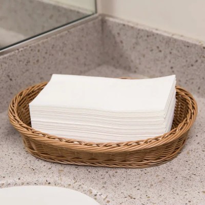 Linen-Feel White 1/6 Fold Guest Towel Napkin– 500/Case