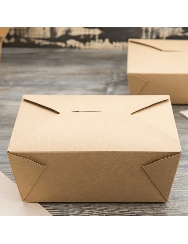 Kraft No 3 Microwavable Folded Paper Take-Out...