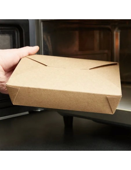 Kraft No 2 Microwavable Folded Paper Take-Out Container – 200/Case