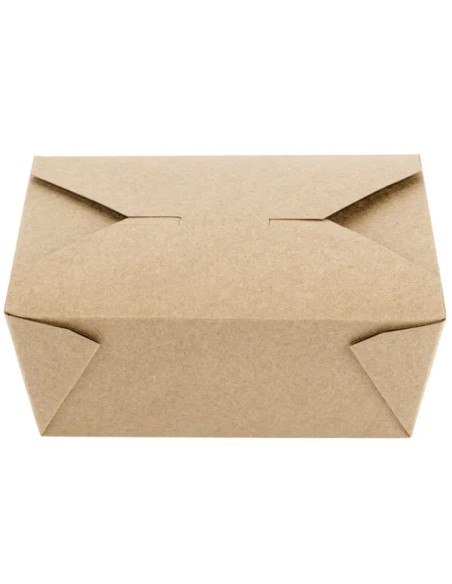 Kraft No 8 Microwavable Folded Paper Take-Out Container 6″ x 4 5/8″ x 2 1/2″ – 300/Case