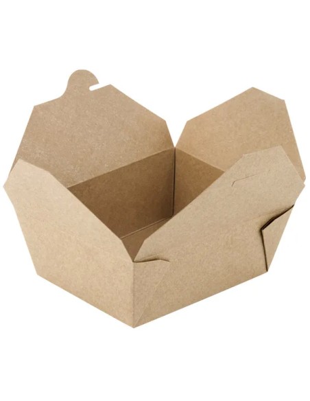 Kraft No 8 Microwavable Folded Paper Take-Out Container 6″ x 4 5/8″ x 2 1/2″ – 300/Case
