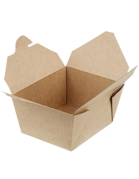 Kraft No 1 Microwavable Folded Paper Take-Out Container – 450/Case