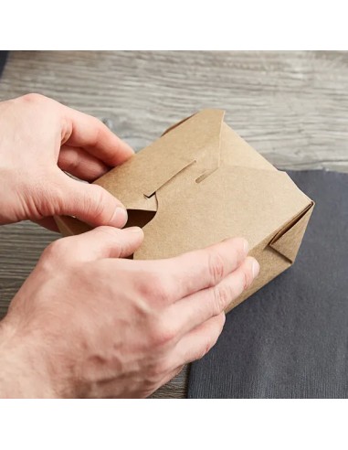 Kraft No 1 Microwavable Folded Paper Take-Out...