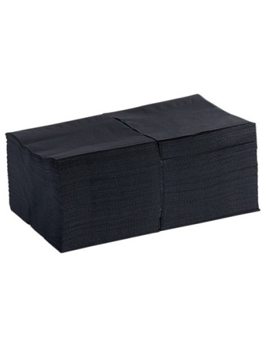 2-Ply Black Beverage Cocktail Napkin 1000/Case