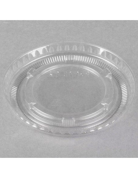 Dart Solo 3.25 to 5.5 oz  Clear Plastic Souffle Lids 2500/Case