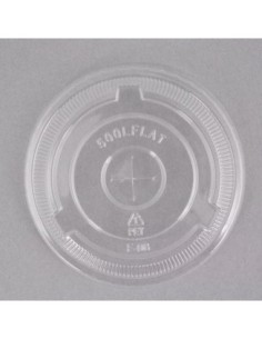Clear Flat Lid with Straw Slot 14-24 oz. 98 mm 1000/Case 2