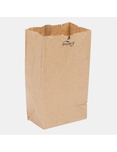 Duro 3 lb. Brown Paper Bag - 1000/Bundle