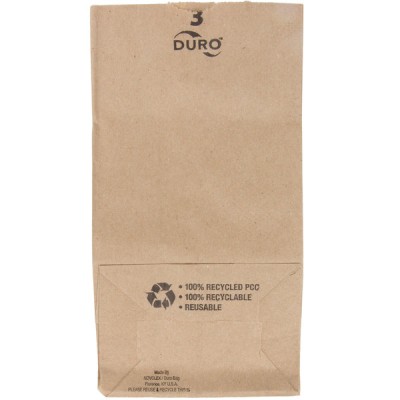 Duro 3 lb. Brown Paper Bag - 500/Bundle 2