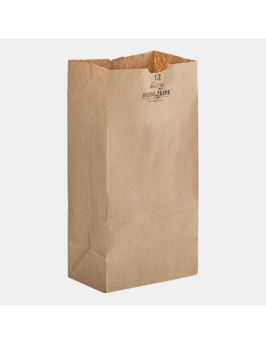 Duro Brown Paper Bag - 12 lb. - 500/Bundle