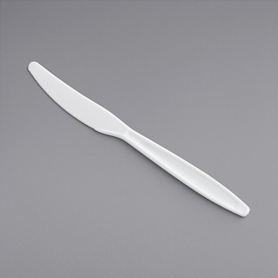 White Heavy Weight Plastic Knife - Case of 1000
