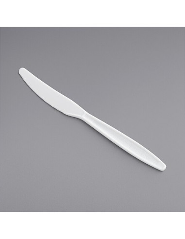 White Heavy Weight Plastic Knife - Case of 1000