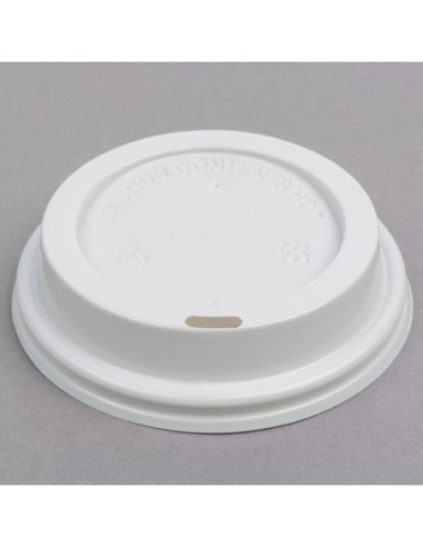 Solo 12-20 oz Traveler Hot Plastic cup Lid - White/Black -1000/cs