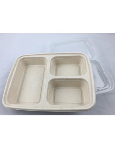 EccoCane 36oz 3-Compartment Sugarcane Bagasse...