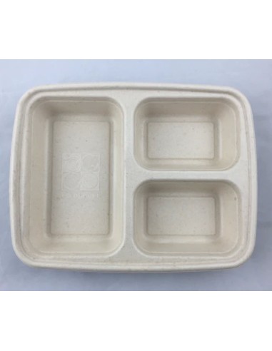 EccoCane 36oz 3-Compartment Sugarcane Bagasse...