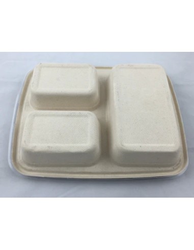 EccoCane 36oz 3-Compartment Sugarcane Bagasse...