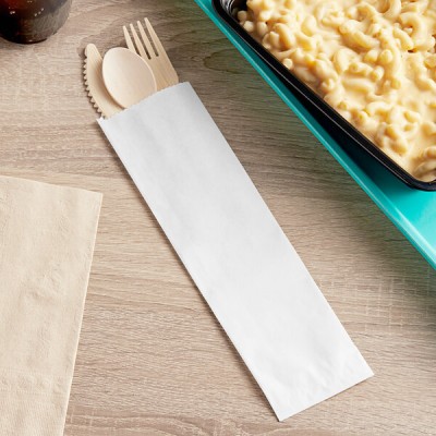 Bagcraft 2 3/4" x 10" White Disposable Silverware /... 2