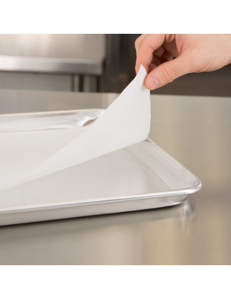 Baker's Mark 12" x 16" Half Size Quilon® Coated Parchment Paper Bun / Sheet Pan Liner Sheet - 1000/Case
