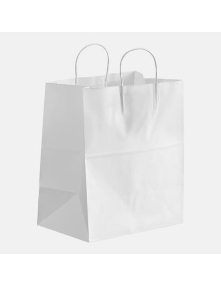 Dubl Life® Bistro Shopping Bag White, 10" x 6.75" x 12"