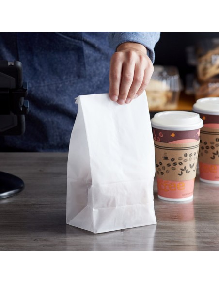 Bagcraft Packaging 300294 4 lb. Dubl-Wax® White Bag - 1000/Case