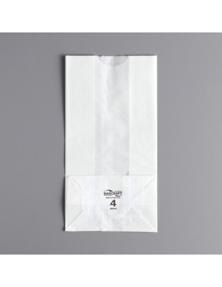 Bagcraft Packaging 300294 4 lb. Dubl-Wax® White Bag - 1000/Case