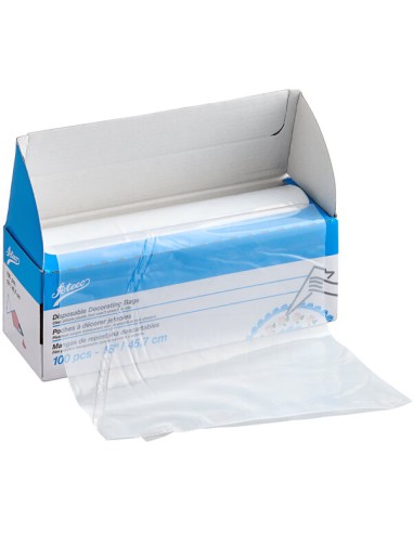 Ateco 18" High-Grip Clear Disposable Pastry Bag...