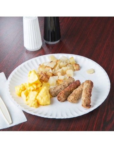 9" White Paper Plate - 1000/Case