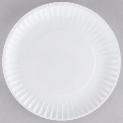 9" White Paper Plate - 1000/Case